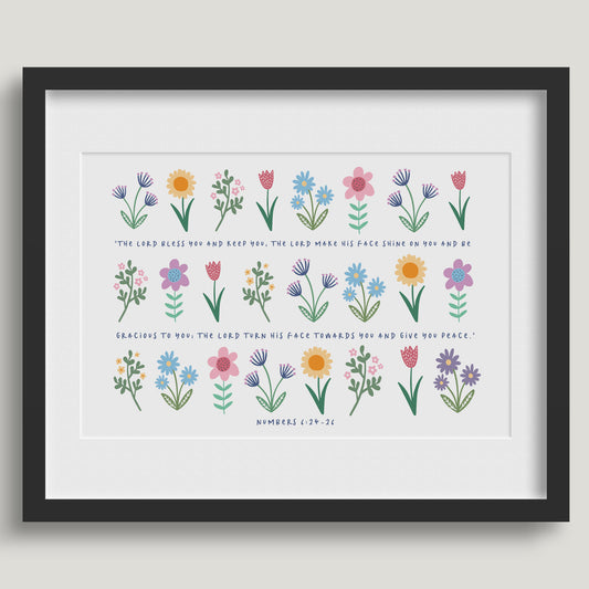 'The Lord Bless You' (Spring version)- Framed Print - Multiple sizes & colours
