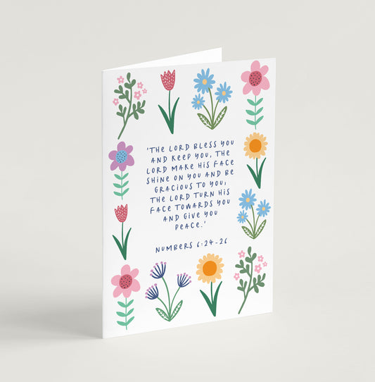 'The Lord Bless You' (Spring version) - Greeting Card