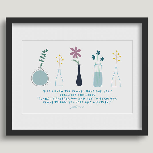 'For I Know' (Stems) - Framed Print - Multiple sizes & colours