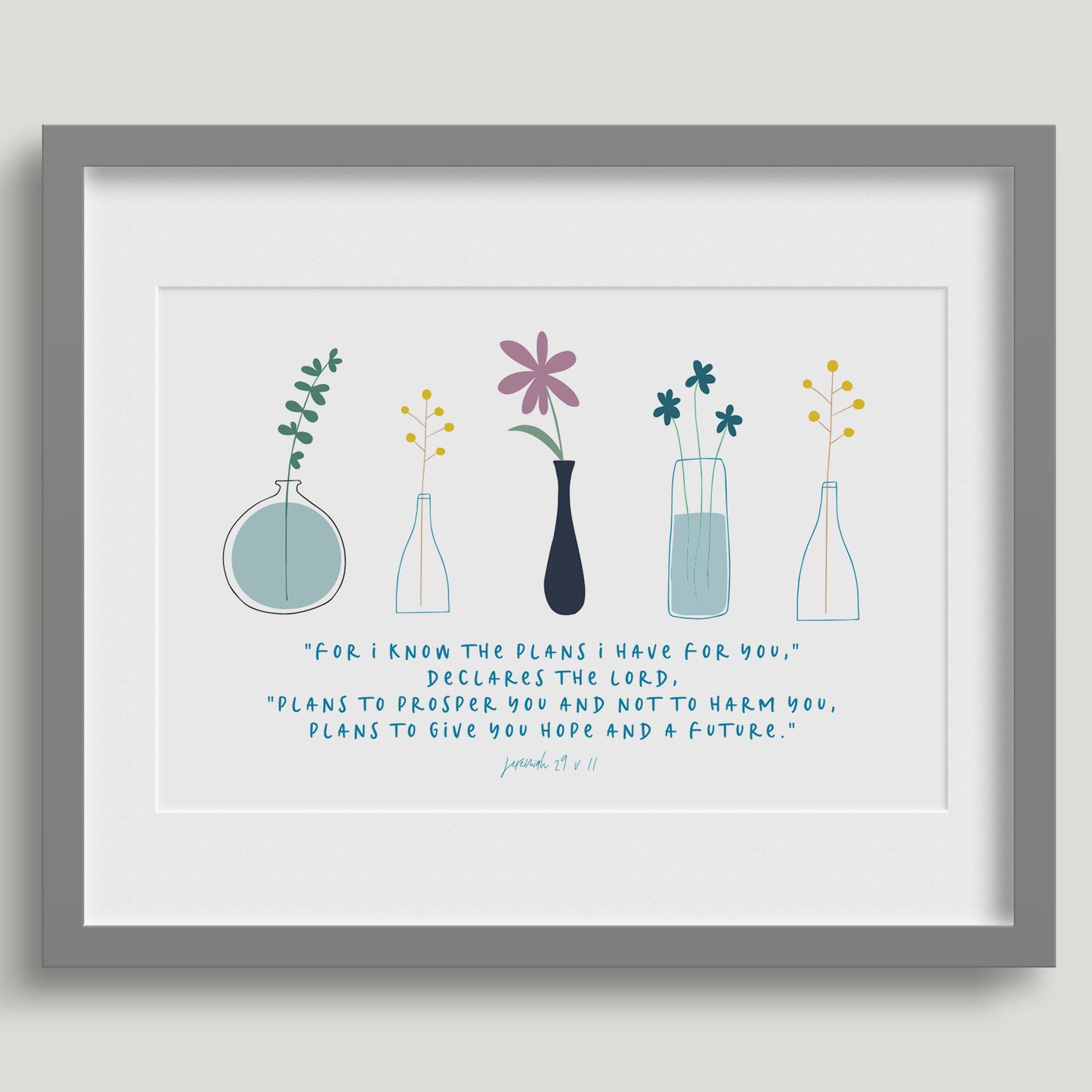 'For I Know' (Stems) - Framed Print - Multiple sizes & colours