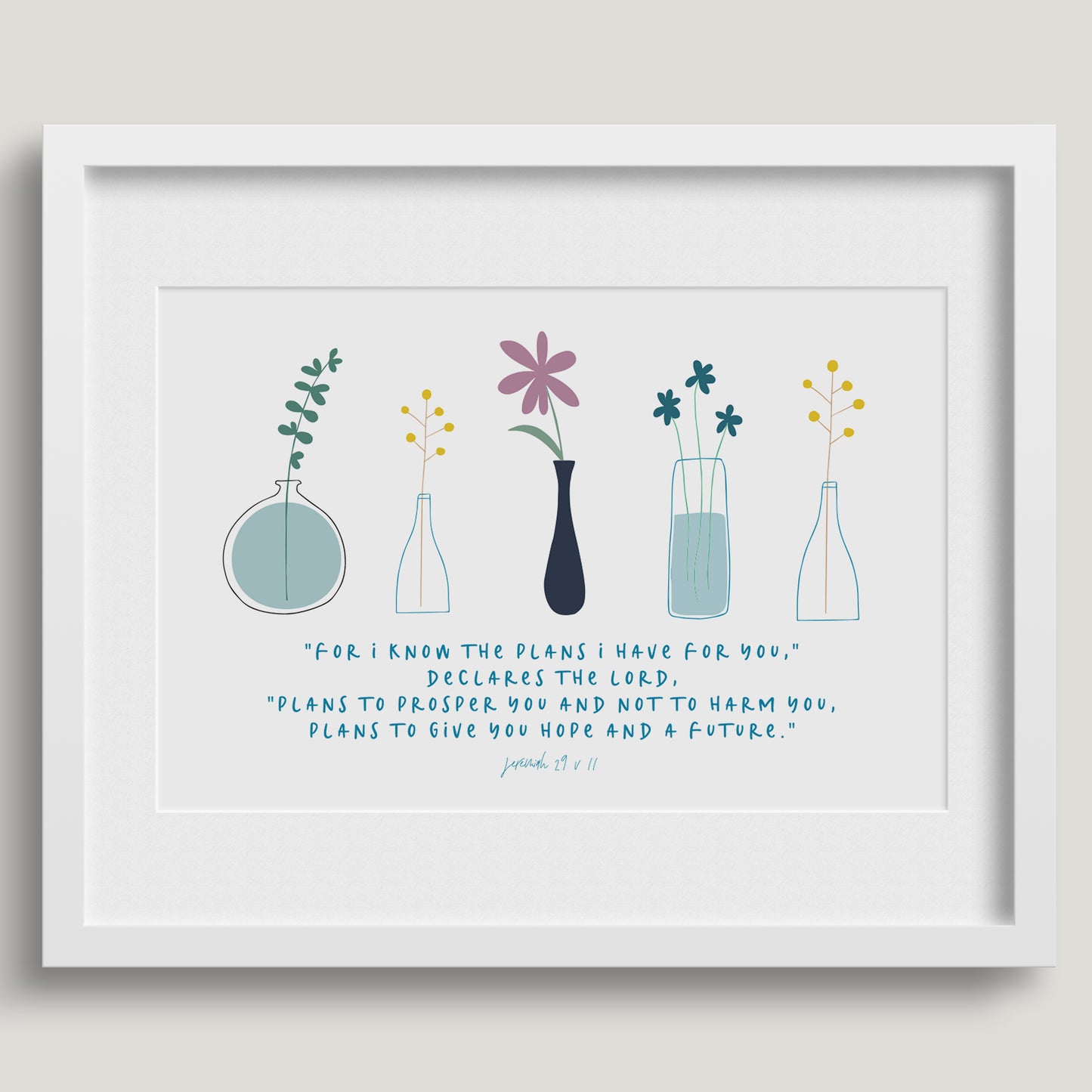 'For I Know' (Stems) - Framed Print - Multiple sizes & colours
