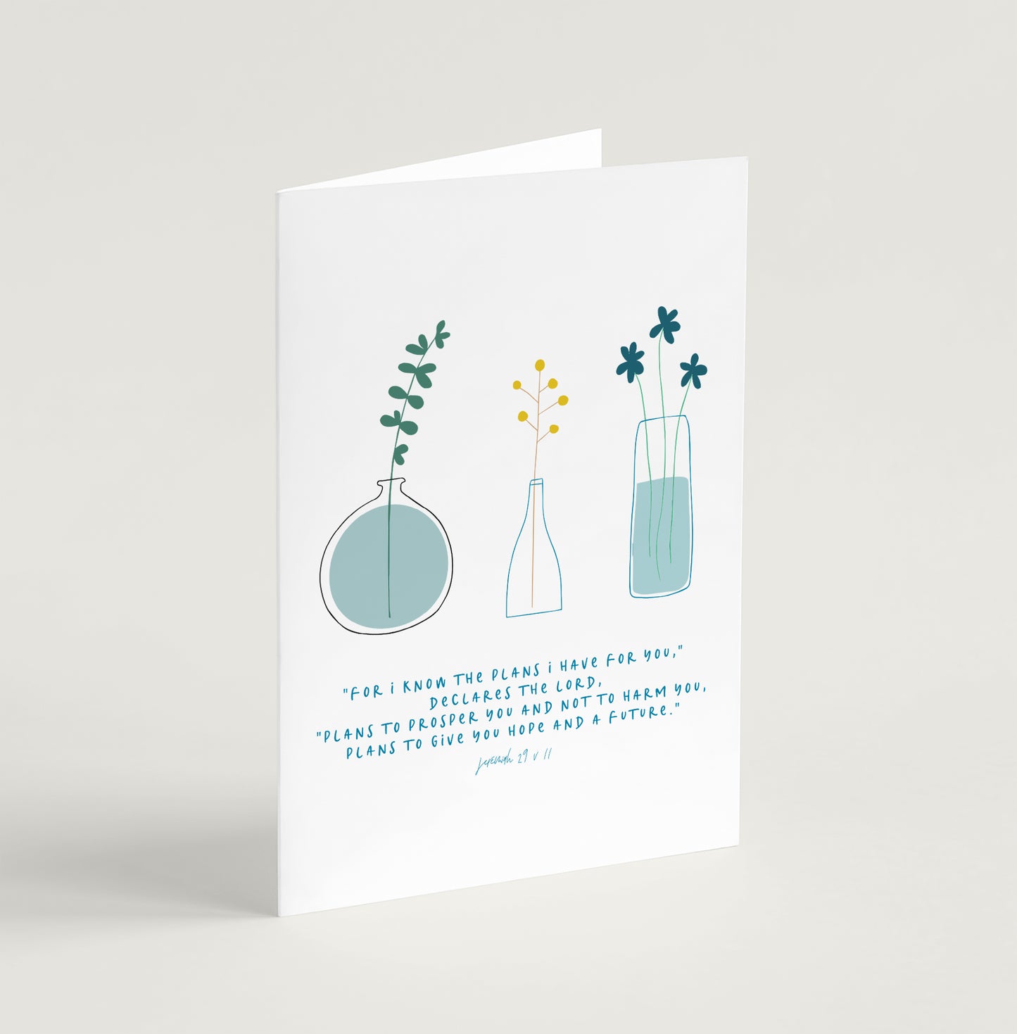 'For I Know The Plans' (Stems) - Greeting Card