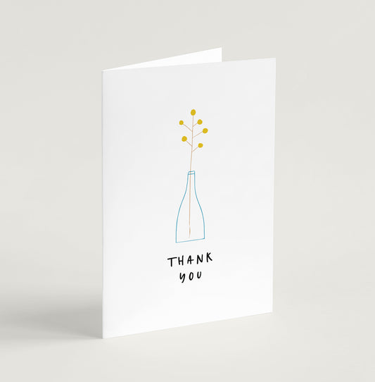 'Thank You' (Stems) - Greeting Card