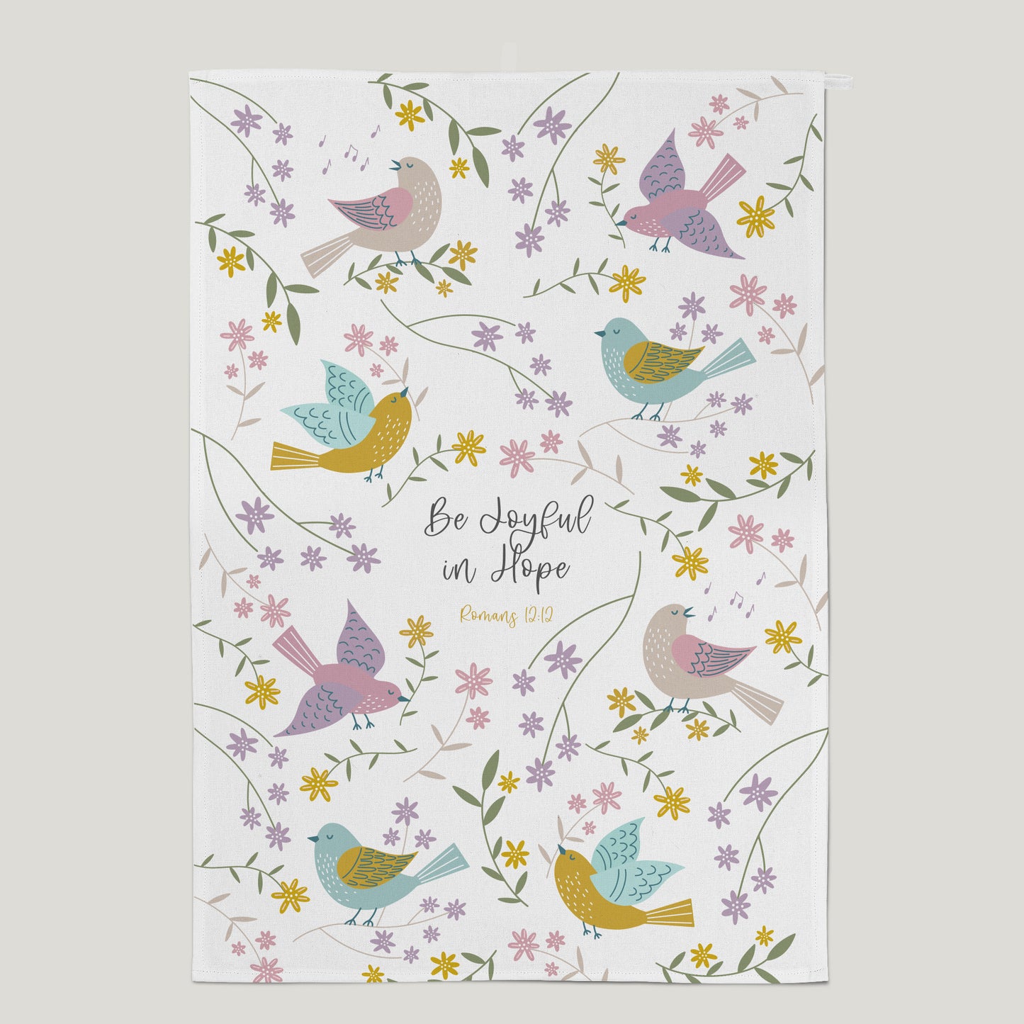 'Be Joyful in Hope' (Birds of Joy) - Tea Towel