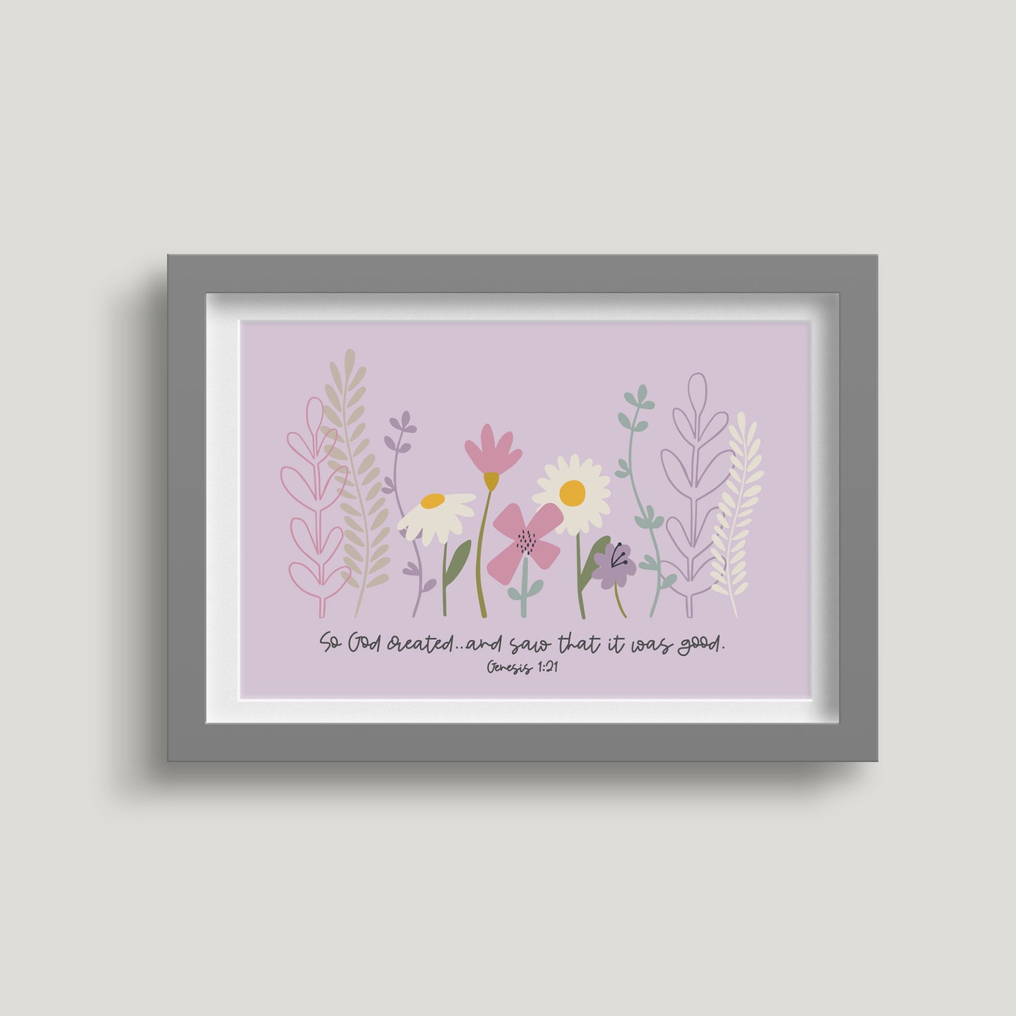 'God Created' (Wild Meadow) - Framed Print - Multiple sizes & colours
