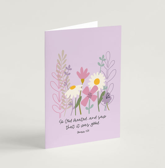 'God Created' (Wild Meadow) - Greeting Card