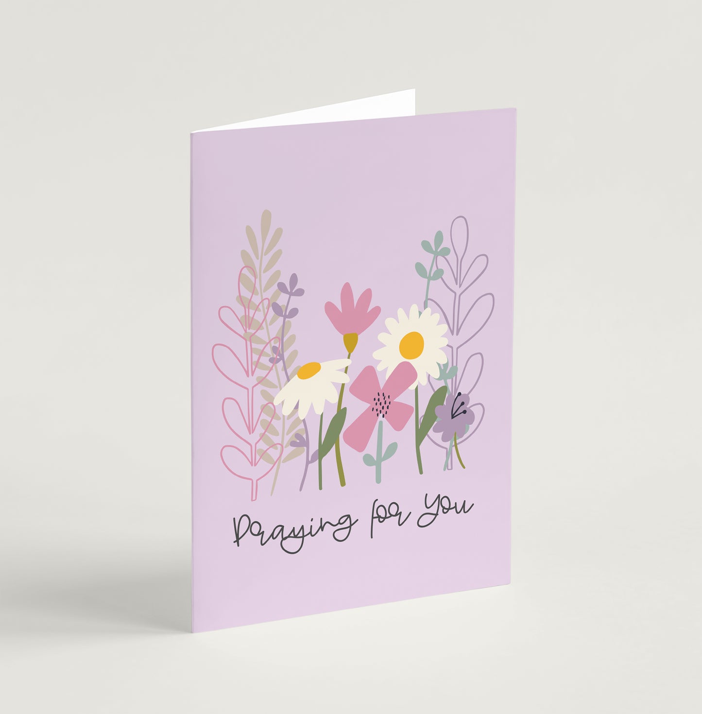 'Praying for You' (Wild Meadow) - Greeting Card