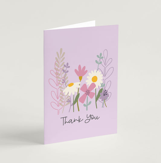 'Thank You' (Wild Meadow) - Greeting Card