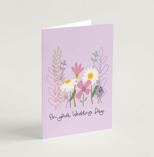 'On Your Wedding Day' (Wild Meadow) - Greeting Card