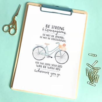 'Be Strong' (Bicycle) by Emily Burger - Print