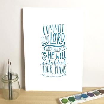 'Commit to the Lord' by Emily Burger - Print