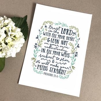 'Trust in the Lord' by Emily Burger Print
