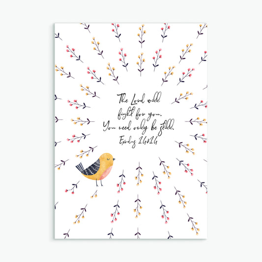 The Lord will fight for you greeting card