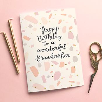 'Wonderful Grandmother' Birthday Card & Envelope