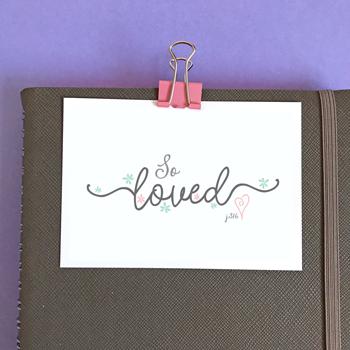 'So Loved' by Preditos Mini Card