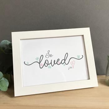 'So Loved' by Preditos - Framed Print