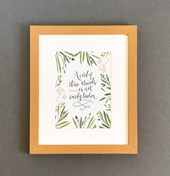 'A Cord of Three Strands' by Emily Burger - Framed Print