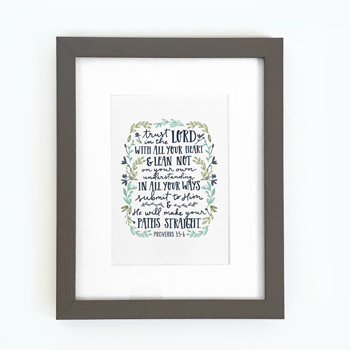 'Trust in the Lord' by Emily Burger - Framed Print