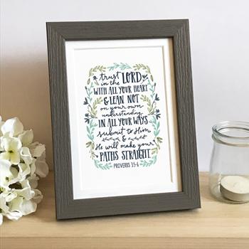 'Trust in the Lord' by Emily Burger - Framed Print
