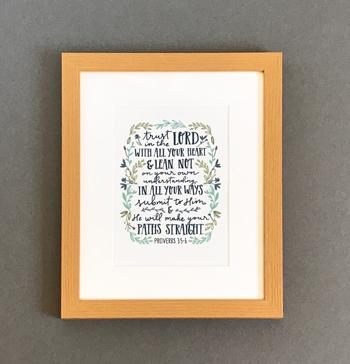 'Trust in the Lord' by Emily Burger - Framed Print