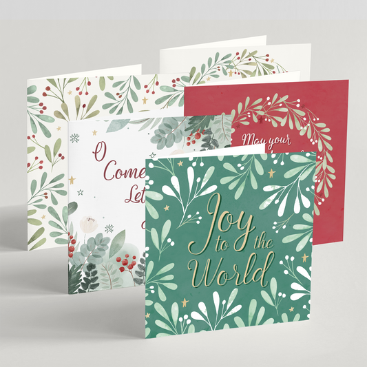 Square Mixed Pack (2023) Christmas Cards - 10 Pack - Bio Cello Packaging