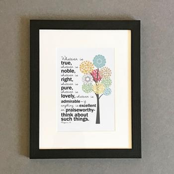 'Whatever Is True' by Emily Burger - Framed Print